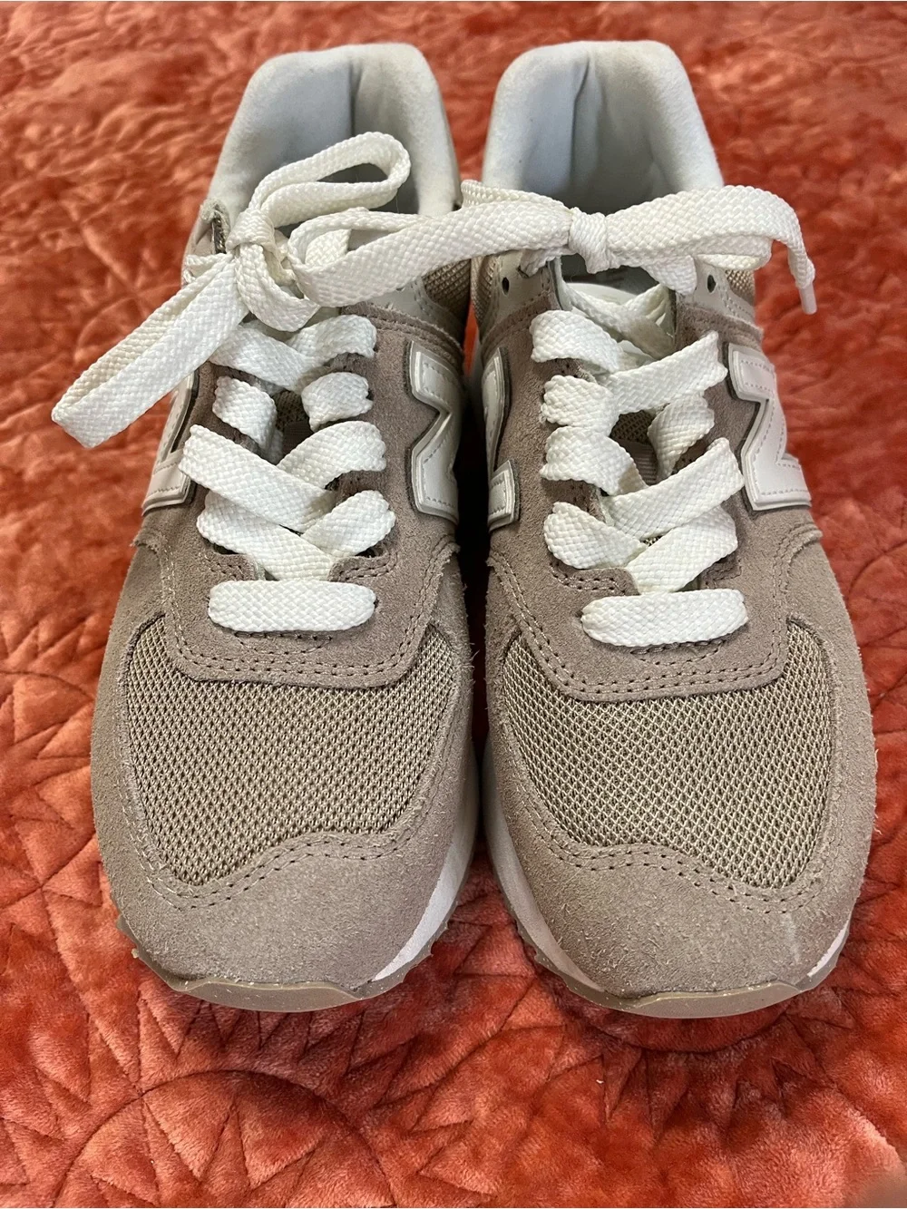 New Balance Women's Beige Platform Sneakers